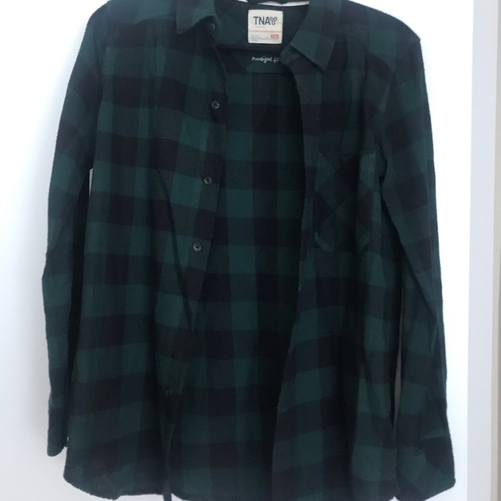TNA Oversized Green Plaid